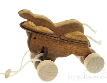 houten trekfiguur 'Dubbel Ezel'